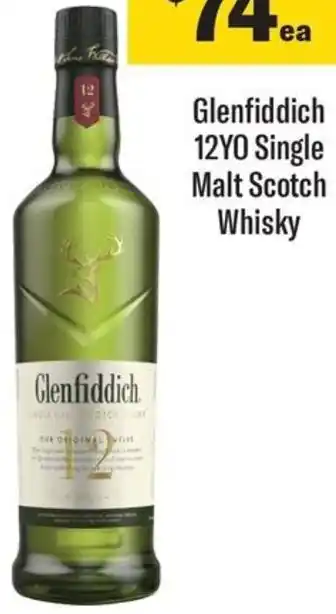Coles Glenfiddich 12YO Single Malt Scotch Whisky offer