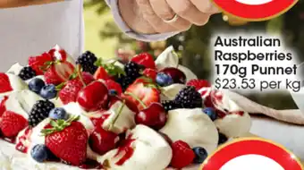 Coles Australian Raspberries 170g offer