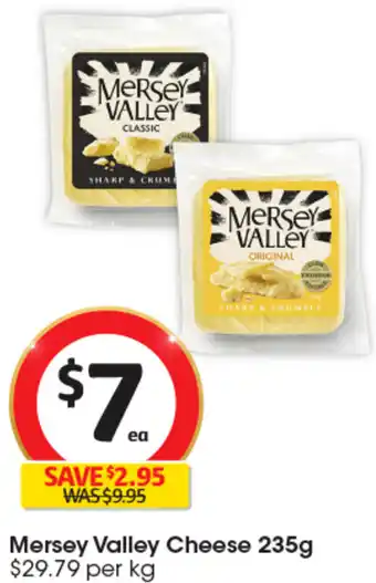 Coles Mersey Valley Cheese 235g offer