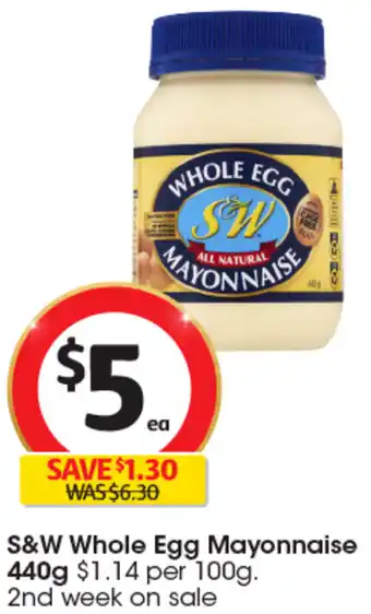 S&W Whole Egg Mayonnaise 440g