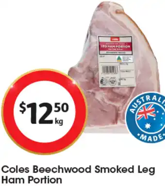 Coles Coles Beechwood Smoked Leg Ham Portion offer