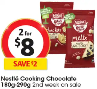 Coles Nestlé Cooking Chocolate 180g-290g offer