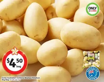 Coles Coles Australian Carisma Washed Potatoes 2kg Bag offer