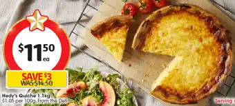 Coles Hedy's Quiche 1.1kg offer