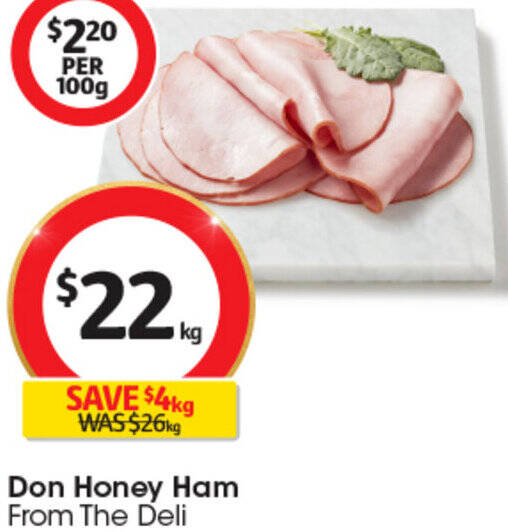 Don Honey Ham offer at Coles