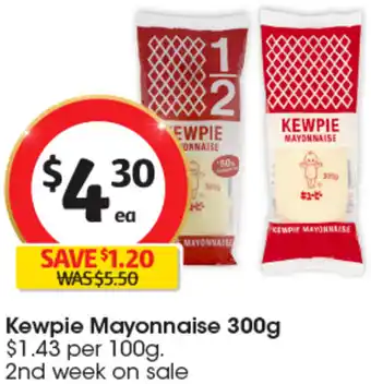 Coles Kewpie Mayonnaise 300g offer
