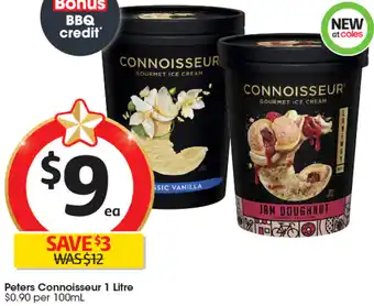 Coles Peters Connoisseur 1 Litre offer