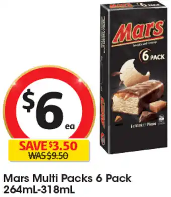 Coles Mars Multi Packs 6 Pack 264mL-318mL offer