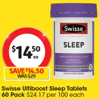 Coles Swisse Ultiboost Sleep Tablets 60 Pack offer