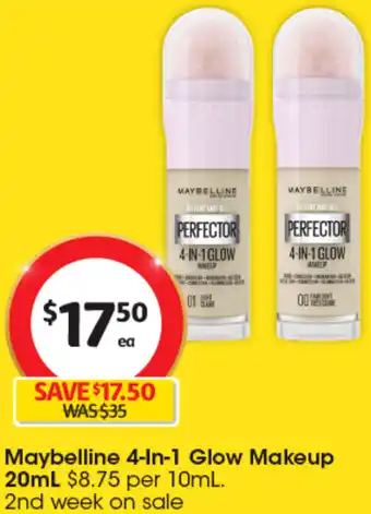 Coles Maybelline 4-In-1 Glow Makeup 20mL offer
