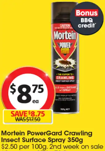Coles Mortein PowerGard Crawling Insect Surface Spray 350g offer