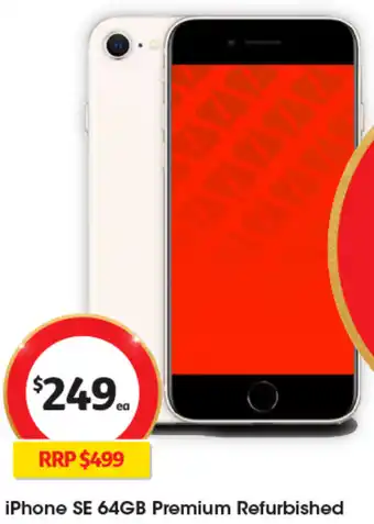 Coles iPhone SE 64GB Premium Refurbished offer