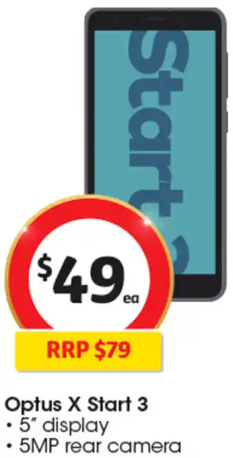 Coles Optus X Start 3 offer
