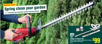 Bunnings Ozito Hedge Trimmer Kit 18V 460mm offer