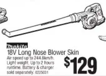 Bunnings Makita Long Nose Blower Skin 18V offer