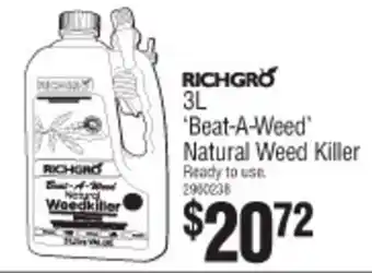 Bunnings Richgro 'Beat-A-Weed' Natural Weed Killer 3L offer