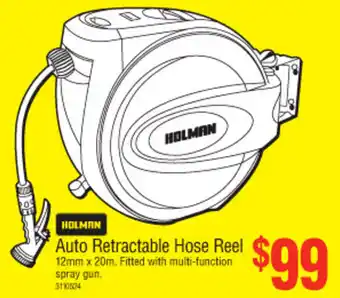 Bunnings Holman Auto Retractable Hose Reel 12mm x 20m offer