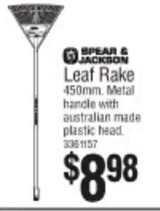 Bunnings Leaf Rake 450mm offer