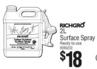 Bunnings Richgro Surface Spray 2L offer