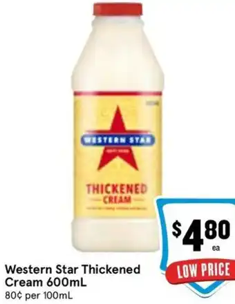 IGA Western Star Thickened Cream 600mL offer