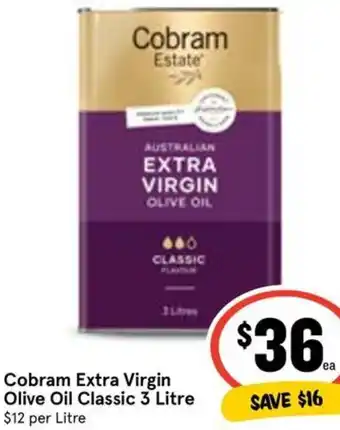 IGA Cobram Extra Virgin Olive Oil Classic 3 Litre offer