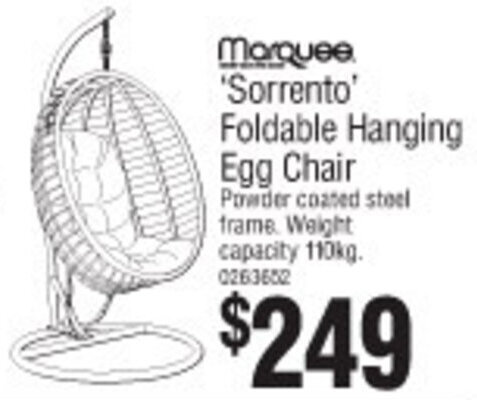 Marquee best sale egg chair