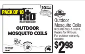 Bunnings Outdoor Mosquito Coils offer