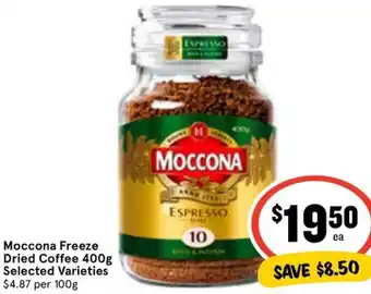IGA Moccona Freeze Dried Coffee 400g offer