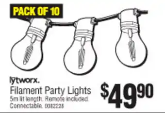 Bunnings Filament Party Lights 5m offer