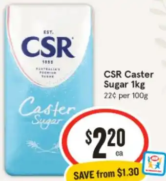 IGA CSR Caster Sugar 1kg offer