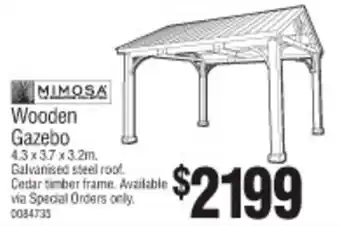 Bunnings Mimosa Wooden Gazebo offer