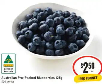 IGA Australian Pre-Packed Blueberries 125g offer