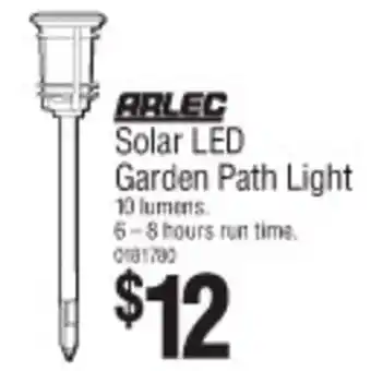 Bunnings Arlec Solar LED Garden Path Light offer