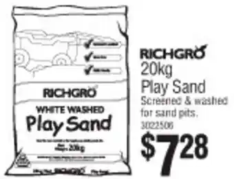 Bunnings Richgro Play Sand 20kg offer