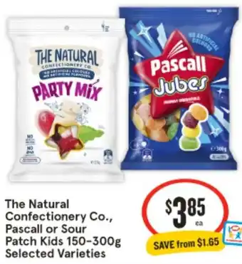 IGA The Natural Confectionery Co., Pascall or Sour Patch Kids 150-300g offer