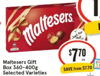 IGA Maltesers Gift Box 360-400g offer