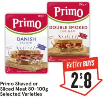 IGA Primo Shaved or Sliced Meat 80-100g offer