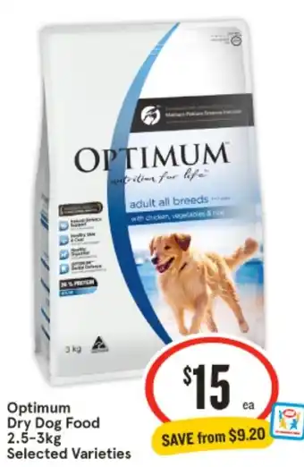 IGA Optimum Dry Dog Food 2.5-3kg offer
