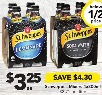 Drakes Schweppes Mixers 4x300ml offer