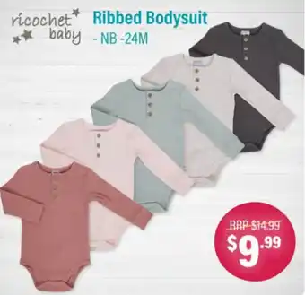 Baby Co Ribbed Bodysuit -NB -24M
