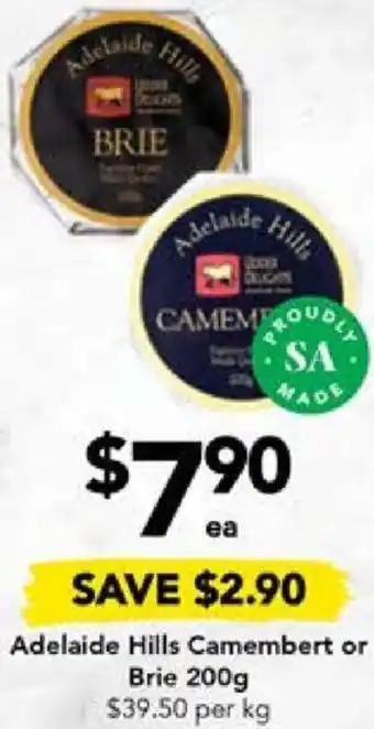 Adelaide Hills Camembert or Brie 200g