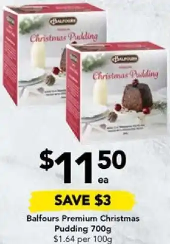 Drakes Balfours Premium Christmas Pudding 700g offer