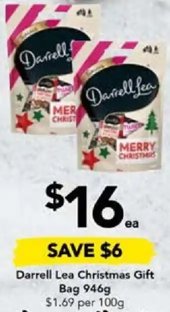 Drakes Darrell Lea Christmas Gift Bag 946g offer