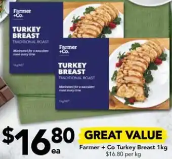 Drakes Farmer + Co Turkey Breast 1kg offer