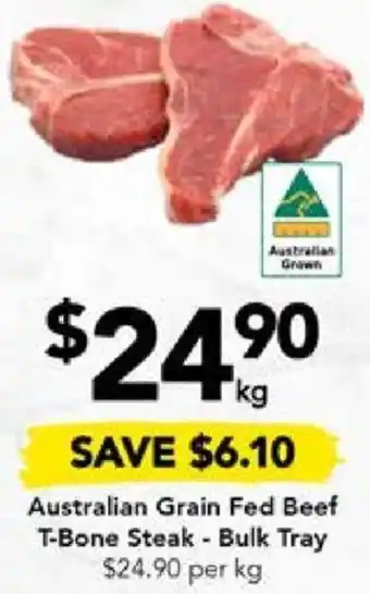 Drakes Australian Grain Fed Beef T-Bone Steak - Bulk Tray offer