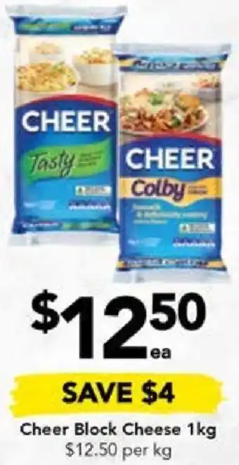 Drakes Cheer Block Cheese 1kg offer
