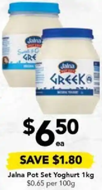 Drakes Jalna Pot Set Yoghurt 1kg offer
