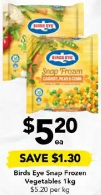 Drakes Birds Eye Snap Frozen Vegetables 1kg offer