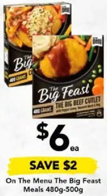 Drakes On The Menu The Big Feast Meals 480g-500g offer