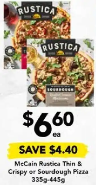 Drakes McCain Rustica Thin & Crispy or Sourdough Pizza 335g-445g offer